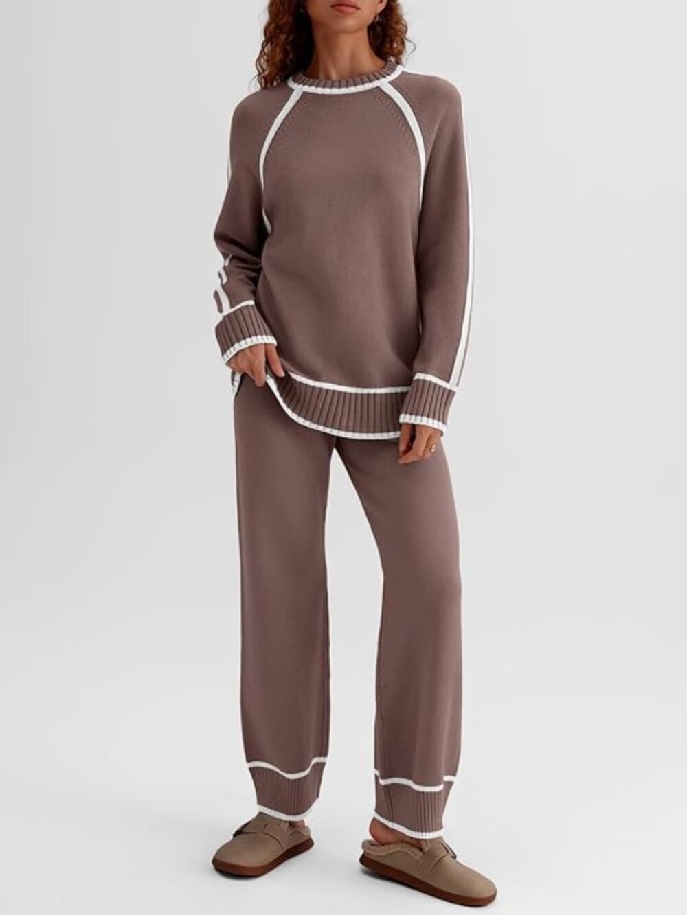 2 Piece Knit Lounge Set Womens Matching Sweater‎ Sets